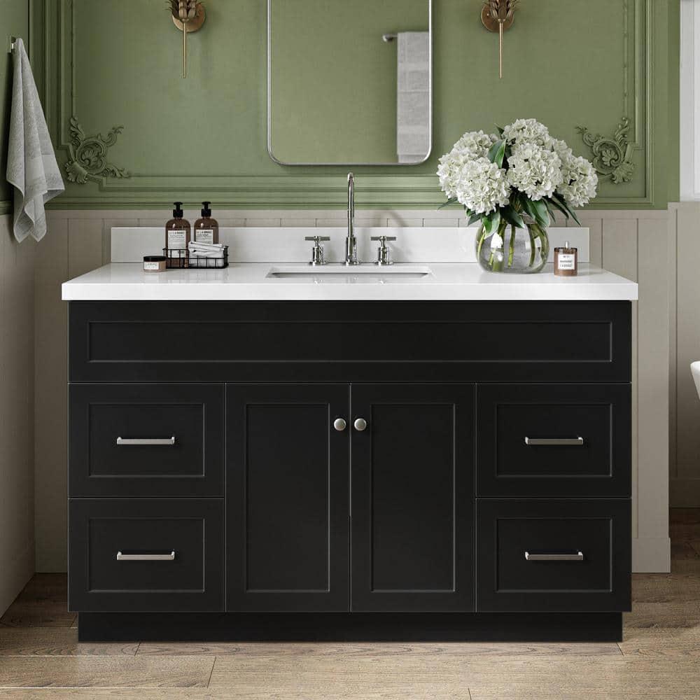 Ariel F055s-Wq-Vo Hamlet 55" Freestanding Single Basin Vanity Set - Black