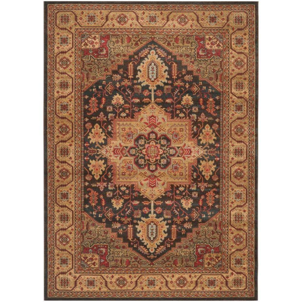 Mahal MAH656 Power Loomed Indoor Area Rug - Navy/Natural - 8'x11' - Safavieh.