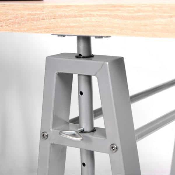 Williston Forge Cayuga Adjustable Solid Wood Top Standing Desk