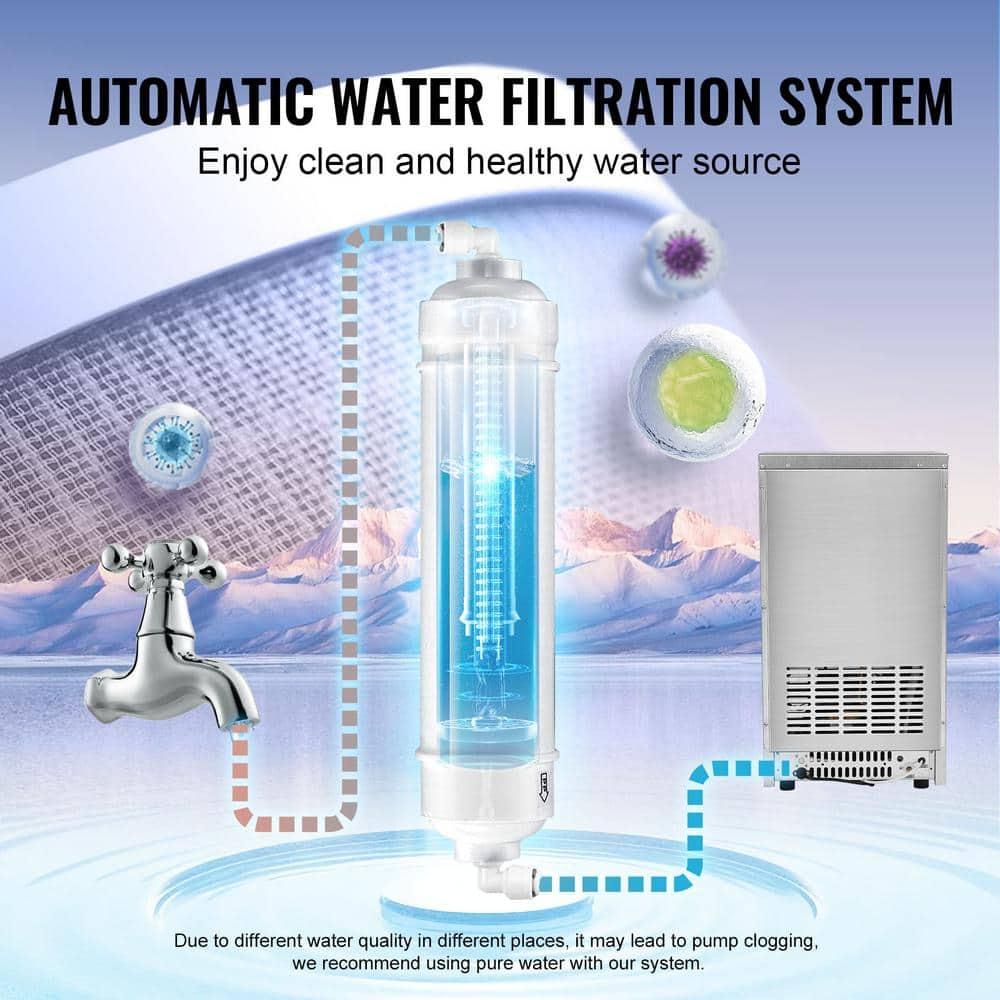 VEVOR VEVOR 100 Lb. Daily Production Cube Clear Ice Freestanding Ice Maker