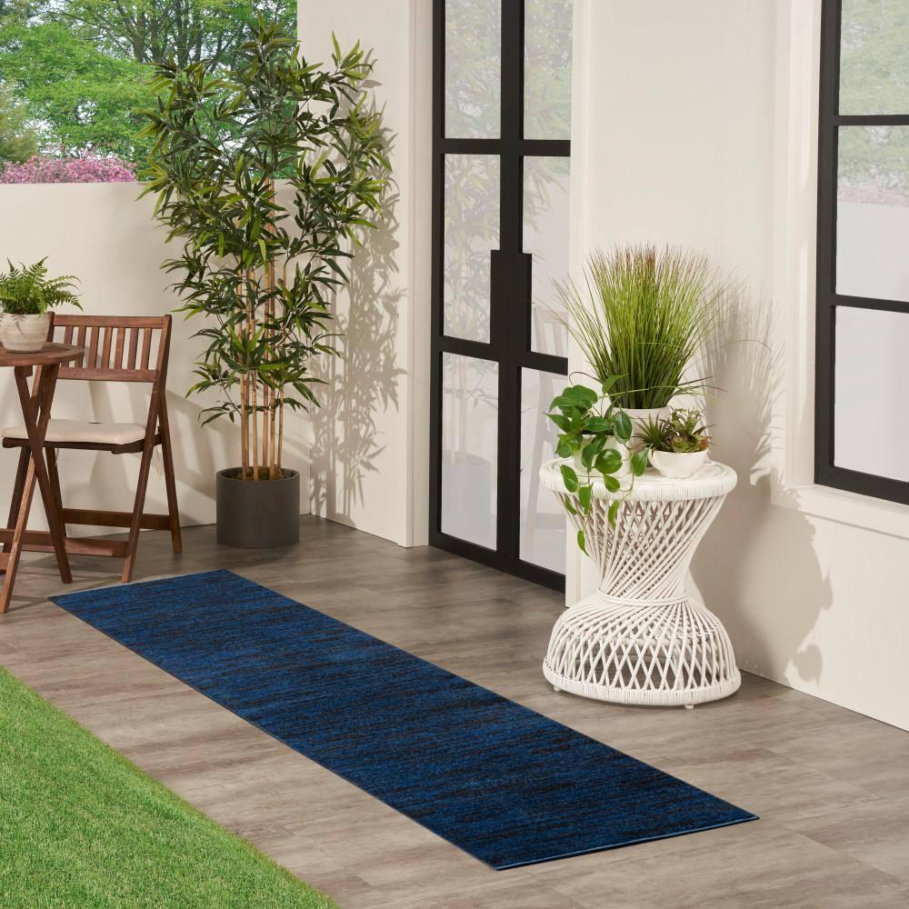 Nourison Nourison Essentials NRE01 Indoor/outdoor Area Rug - Midnight Blue 2' x 6'
