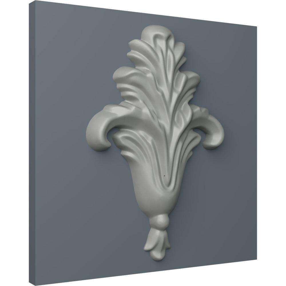 Small Primed Polyurethane Foliage Onlay Accent Piece
