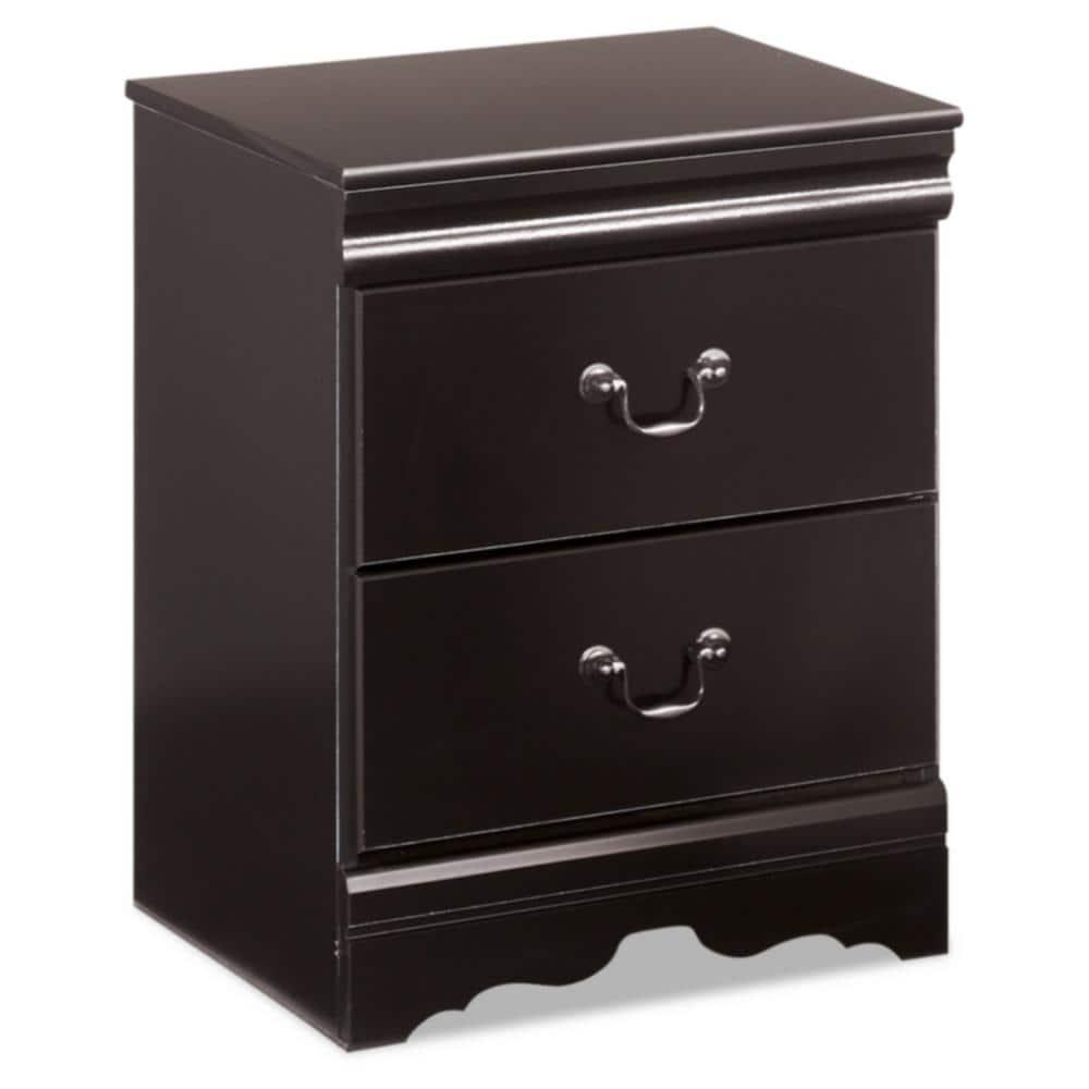 Signature Design by Ashley Casual Huey Vineyard 2 Drawer Nightstand, Black