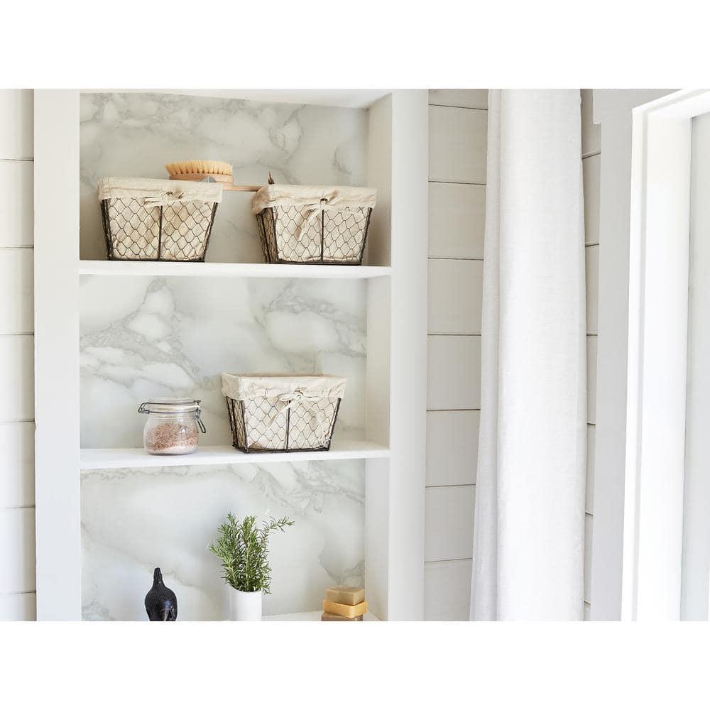 Fablon FAB10099 590 x 17.71 in. Marble White Adhesive Film