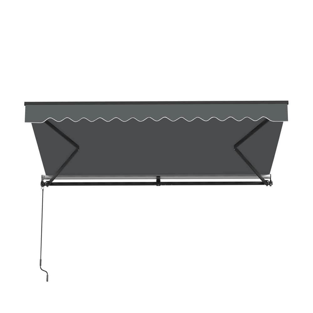 Motorized Retractable Patio Awning- Black Frame