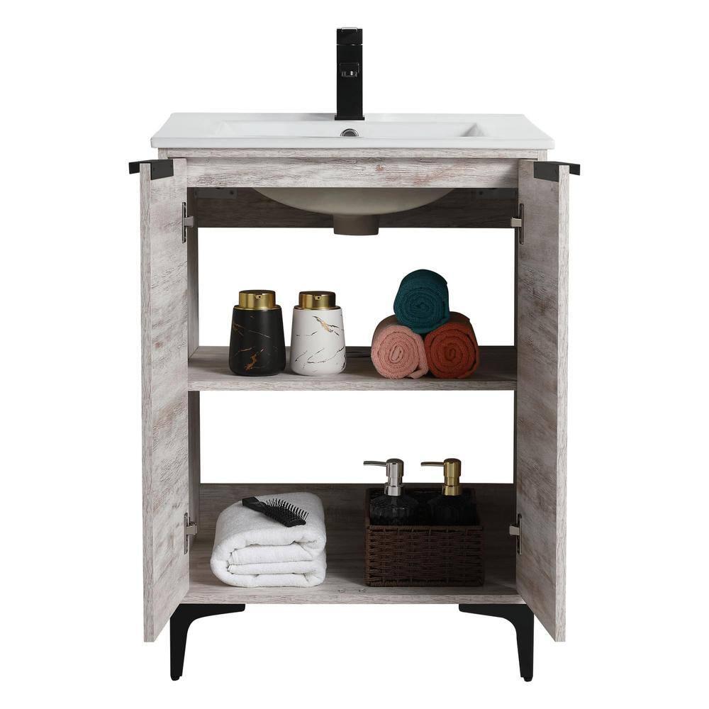 Fine Fixtures Wilmington 24 Inch Bathroom Vanity With Sink - Fully Assembled Bathroom Sink Cabinet, Bathroom Vanities, Wood Bathroom Vanity, Small Bathroom Sink Cabinet, 24 Bathroom Vanity With Sink