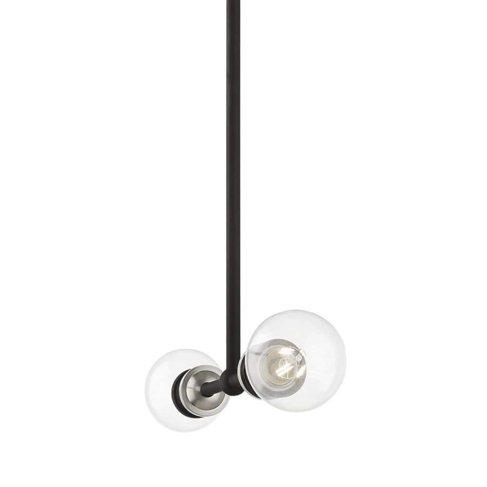 Livex Lighting Lansdale 2 - Light Chandelier in Black/Brushed Nickel