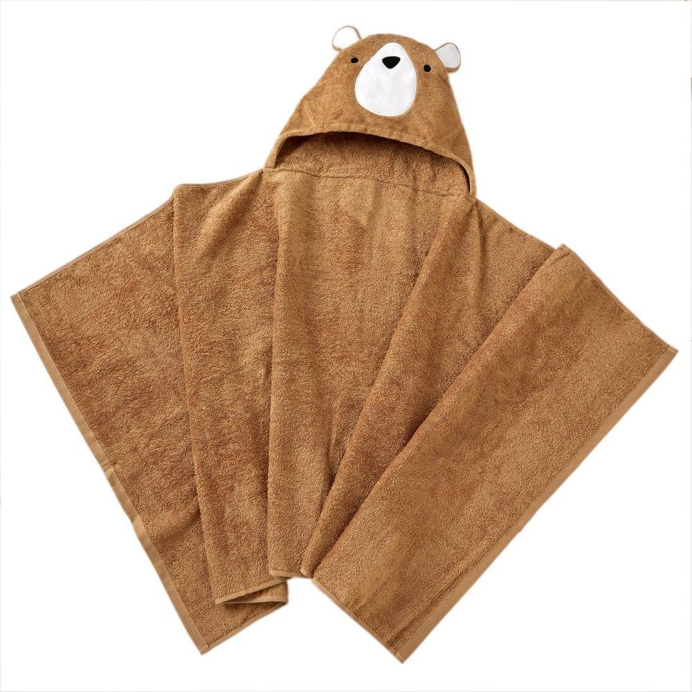 Sketched Woodland Kids' Hooded Towel - SKL Home: Cotton Bath Towel, Forest Animals, Midweight, Machine Washable, 51"x23"