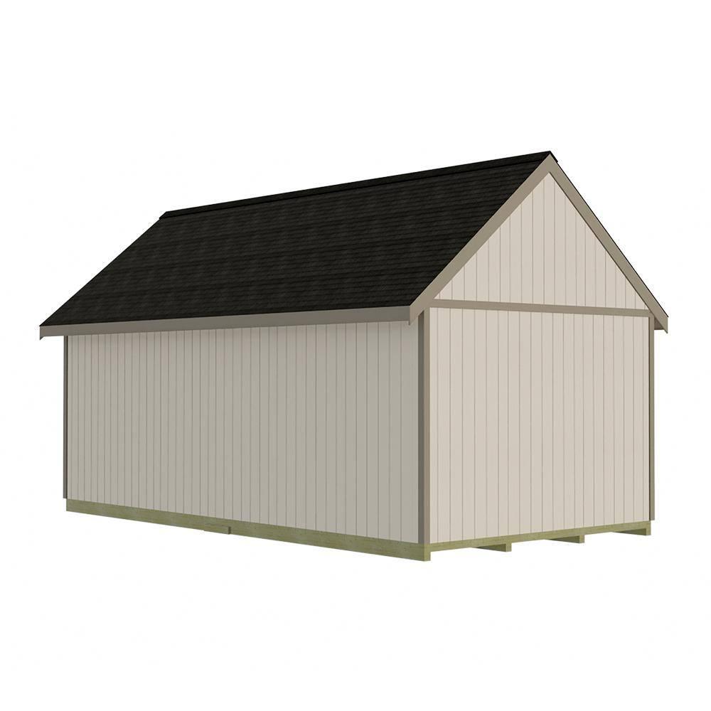 Best Barns Geneva Wooden Storage Shed with Swing Open Doors & Transom Windows 8' x 20' x 12'