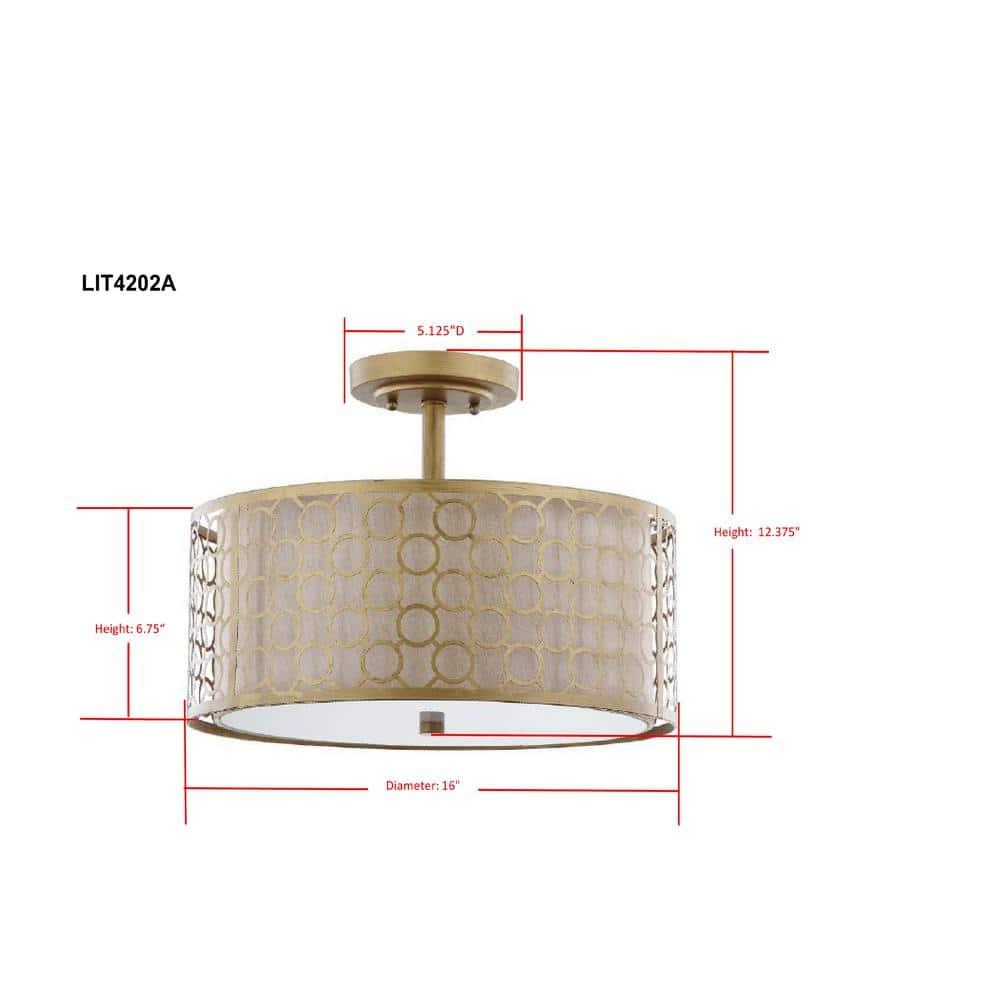 Giotta Ceiling Light - LIT4202 - Bronze - Safavieh