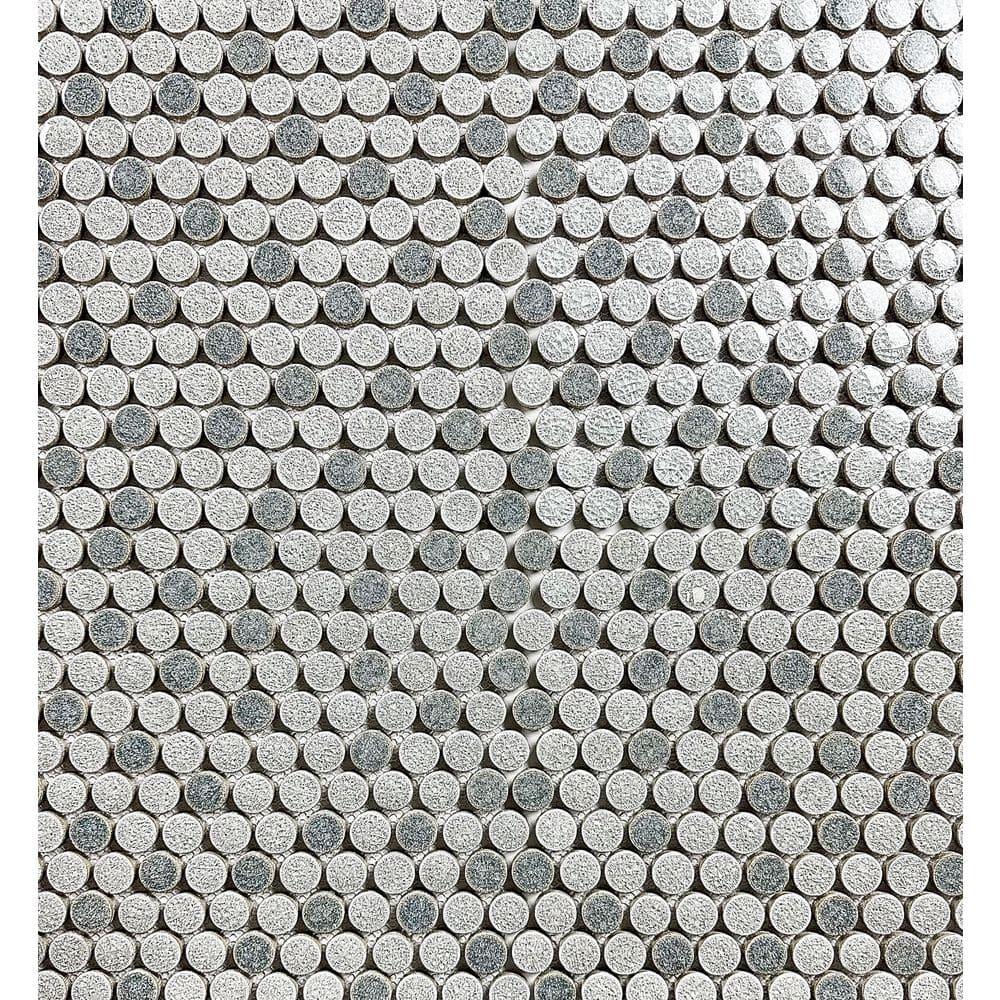 Classical Lantern Blue Ornate 12" x 12" Straight Edge Porcelain Mosaic Tile