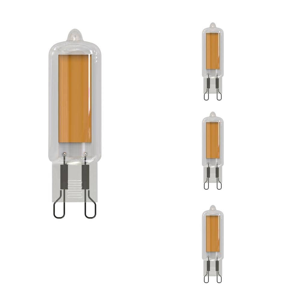 Clear Dimmable LED Bi-Pin Light Bulbs, 4-Pack