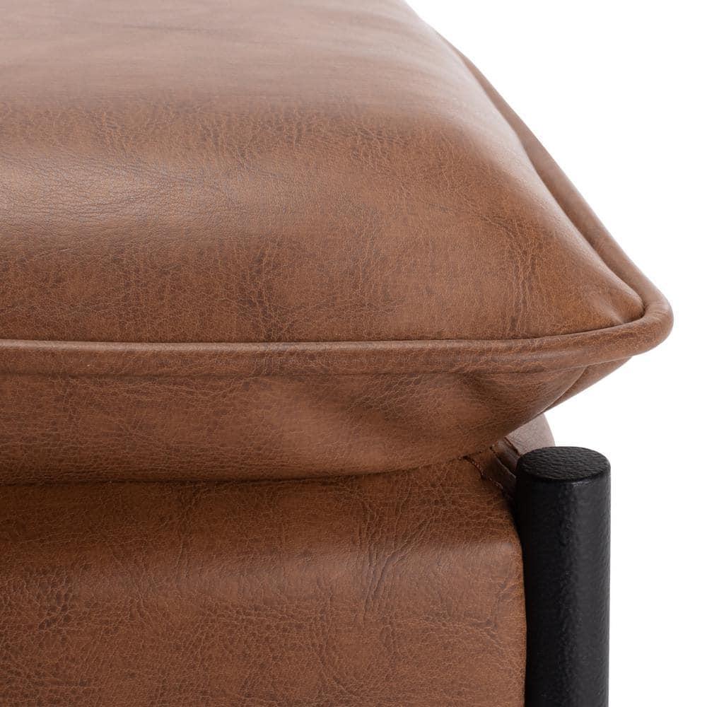 Kara Cushioned X Bench - Brown/Black - Safavieh