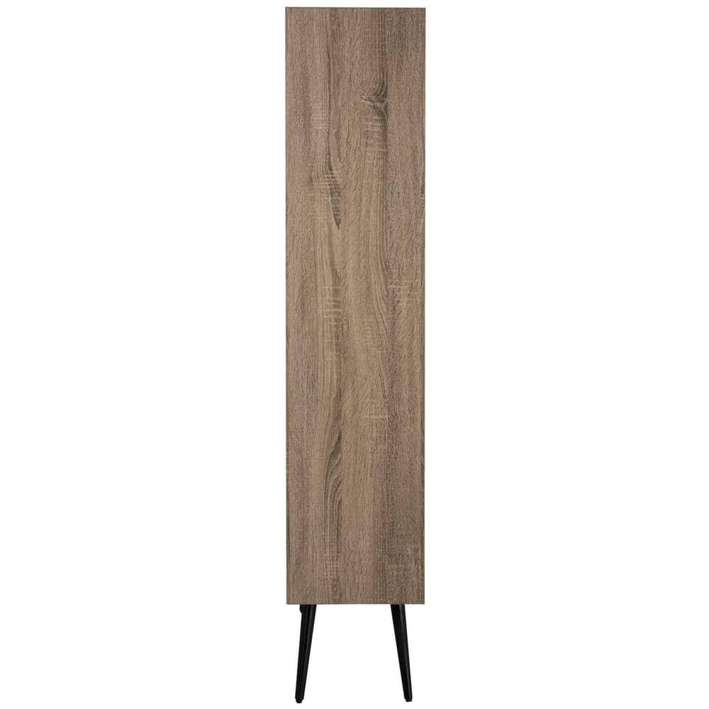 Terrence Etagere - FOX4277 - Light Brown/Black - Safavieh Couture