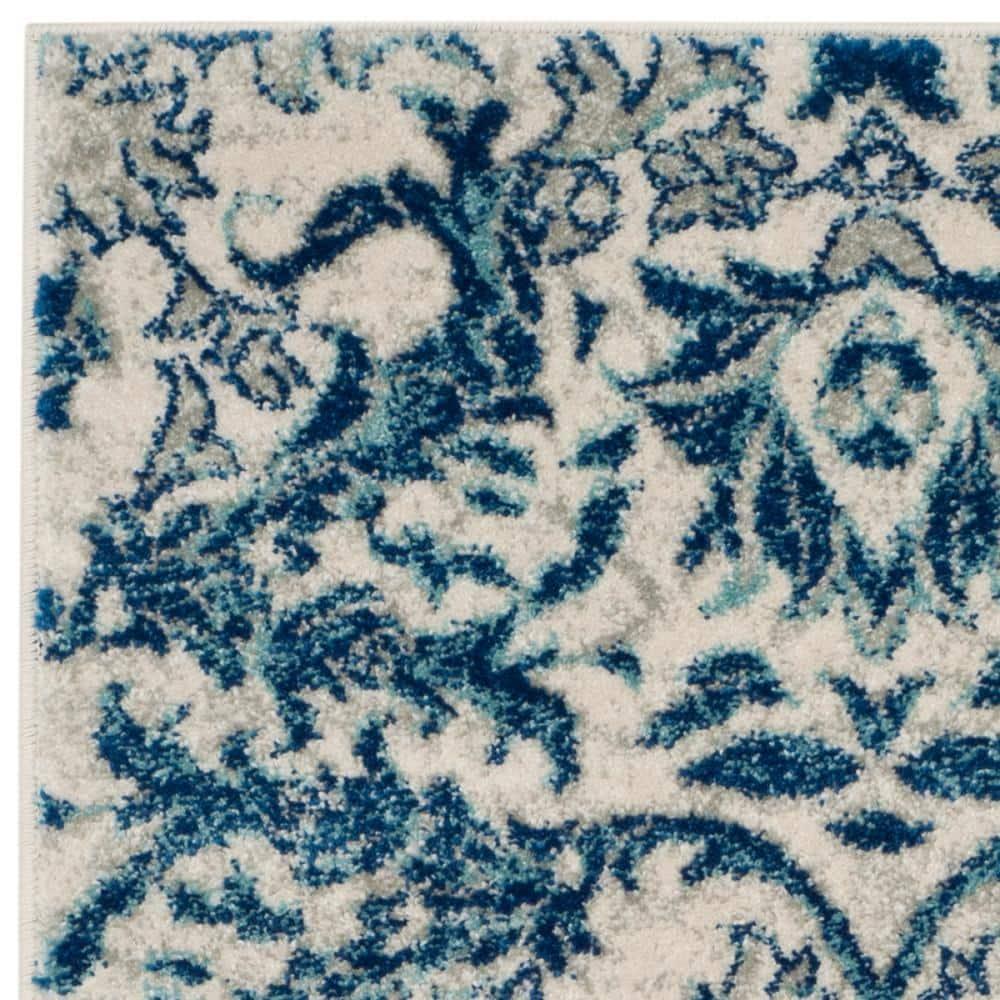 Evoke EVK238 Power Loomed Accent Rug - Ivory/Blue - 3'x5' - Safavieh.