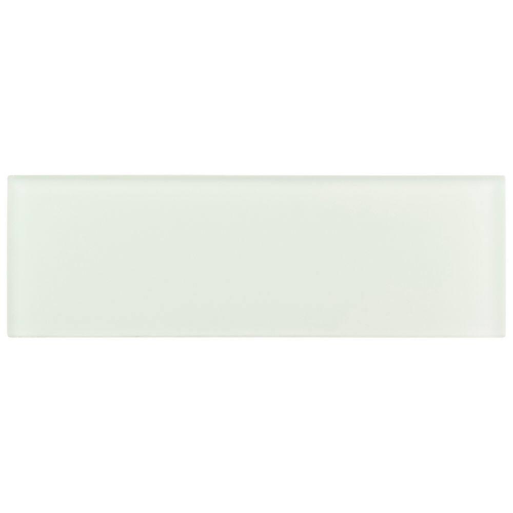 SAMPLE-Enchant- Elle Fauna Gray 4-in. x 12-in. Subway Polished Glass Wall & Floor Tile
