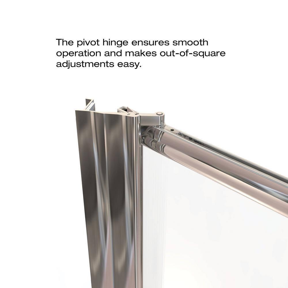 Basco Sopora 24.5" x 67" Pivot Framed Shower Door SOPN00A2467RNSV