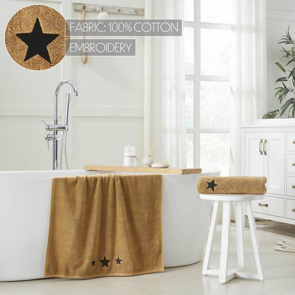 VHC Brands Timeless Linens Stars Bath Towel Set of 2 27x54 (Set of 2)