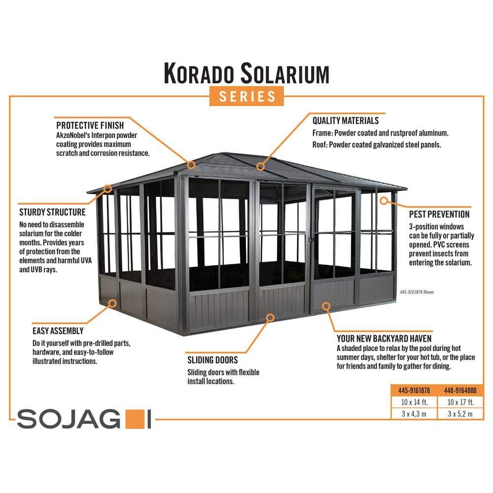 Sojag 10 Ft. W x 17 Ft. D Aluminum Patio Gazebo