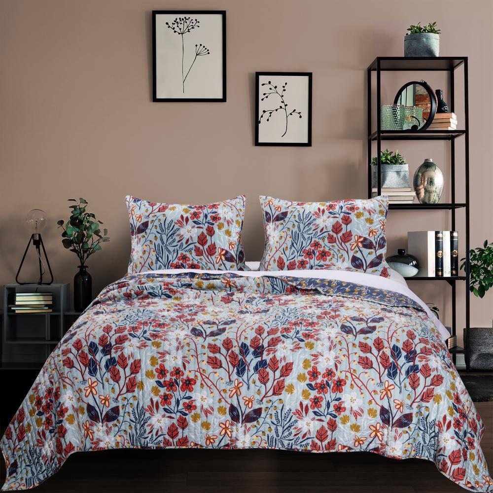 Barefoot Bungalow Koepp Perry Modern Bontanical Reversible Quilt Set