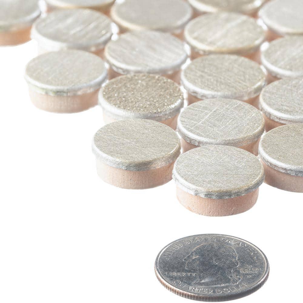 Orb 3/4" Metal Penny Round Mosaic Tile Shower Wall, Kitchen Backsplash and Wall Tile