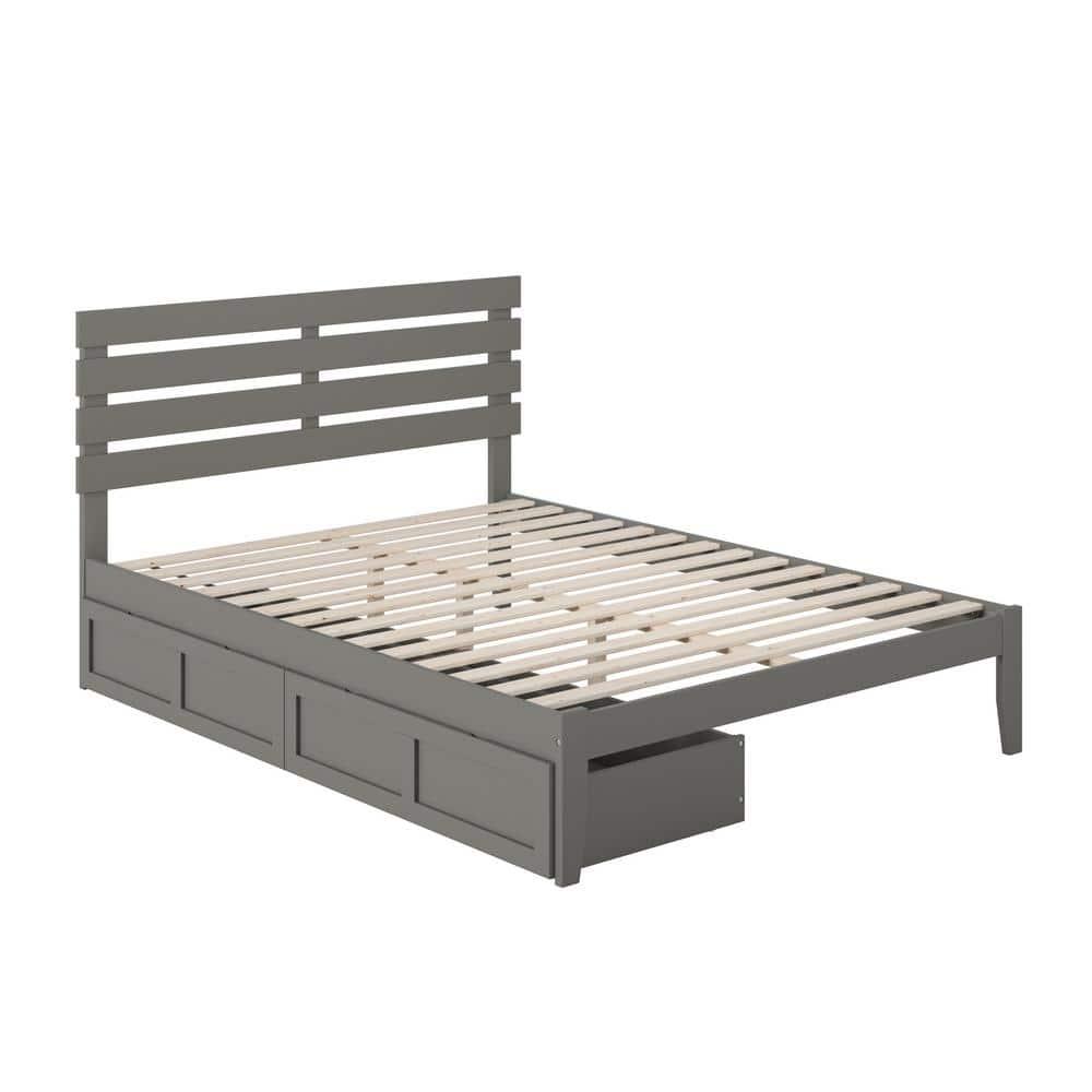 Madaket Premium Wood Farmhouse Storage Platform Bed with Under Bed Drawers