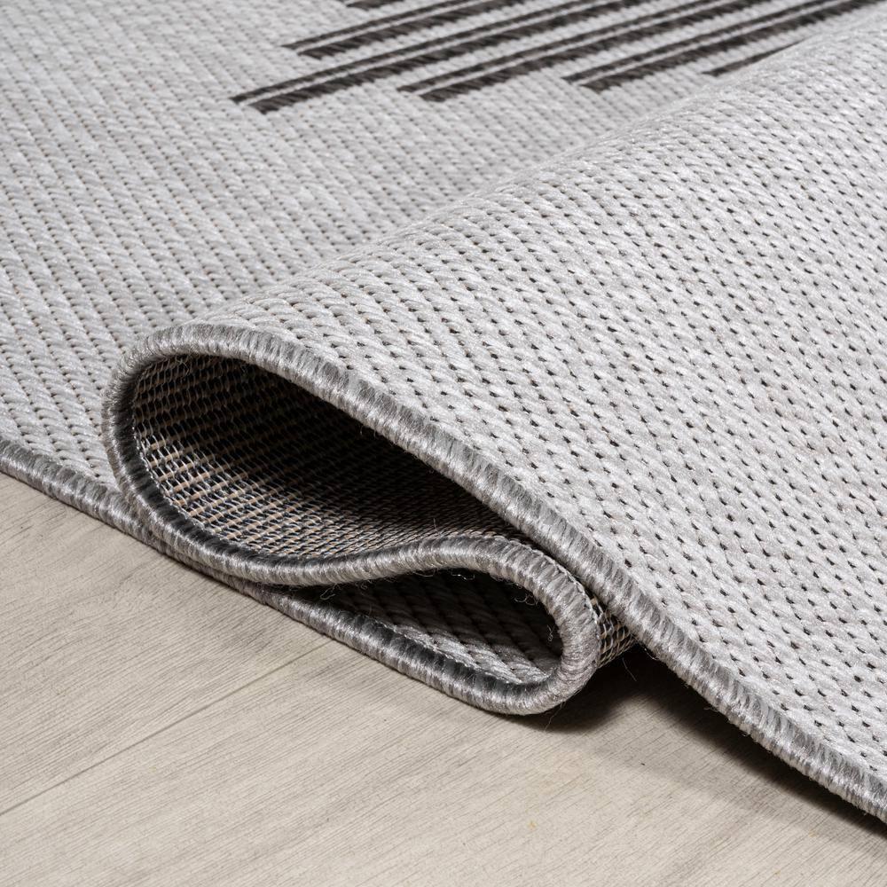 5' x 8' Vinales Diamond Stripe Indoor/Outdoor Area Rug, Light Gray/Black - JONATHAN Y