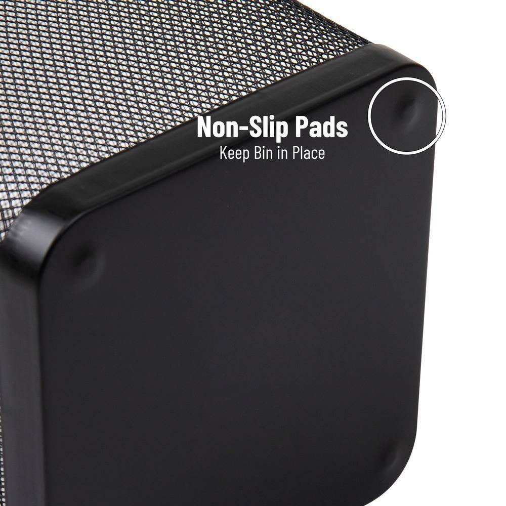 Mind Reader Mind Reader Waste Paper Basket, Square, Metal, 9.75"L x 9.75"W x 12.25"H, 4 Pack