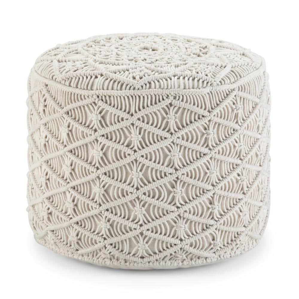 Simpli Home Coates Upholstered Pouf