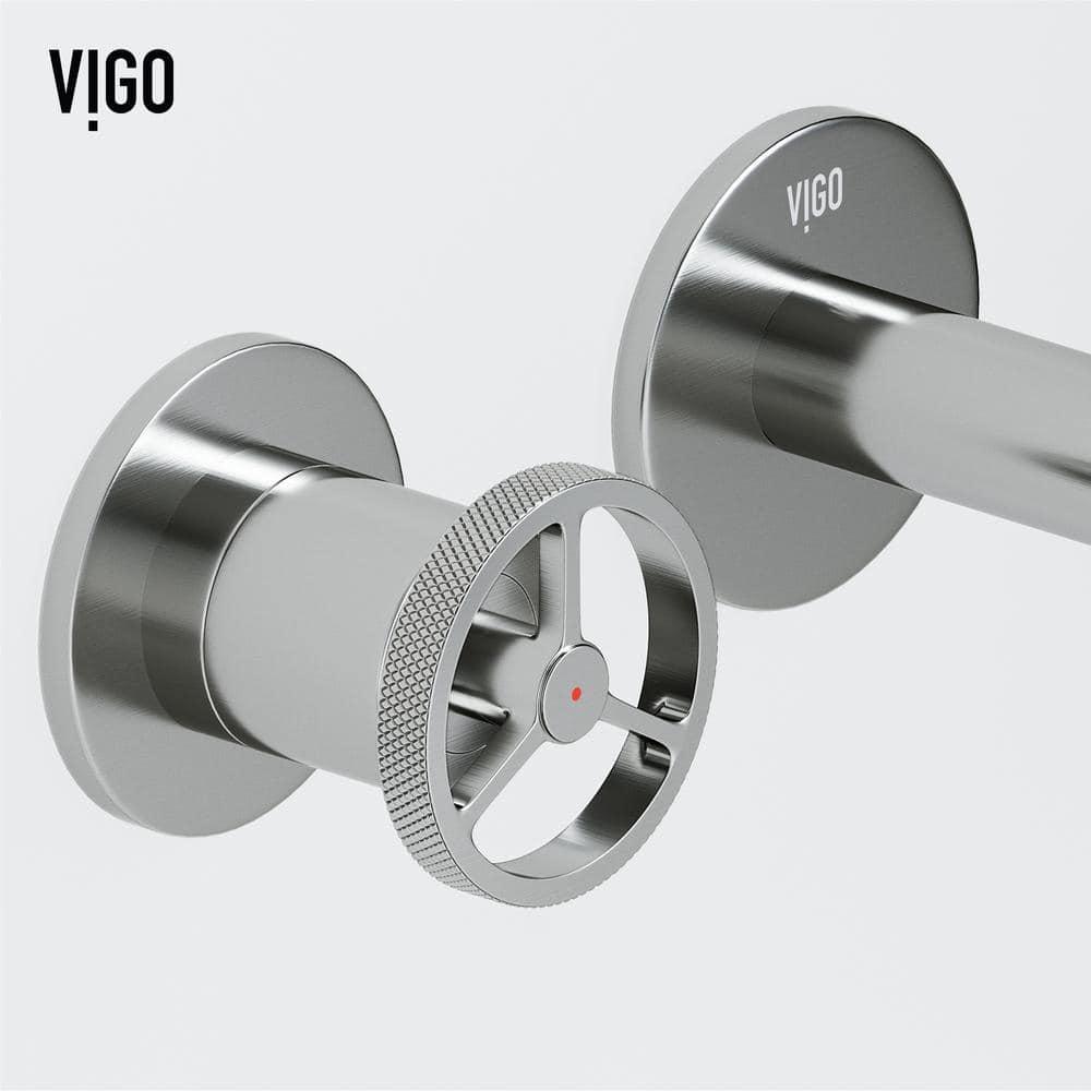 Cass 10" W Two Handle WaterSense Wall Mount Bathroom Faucet