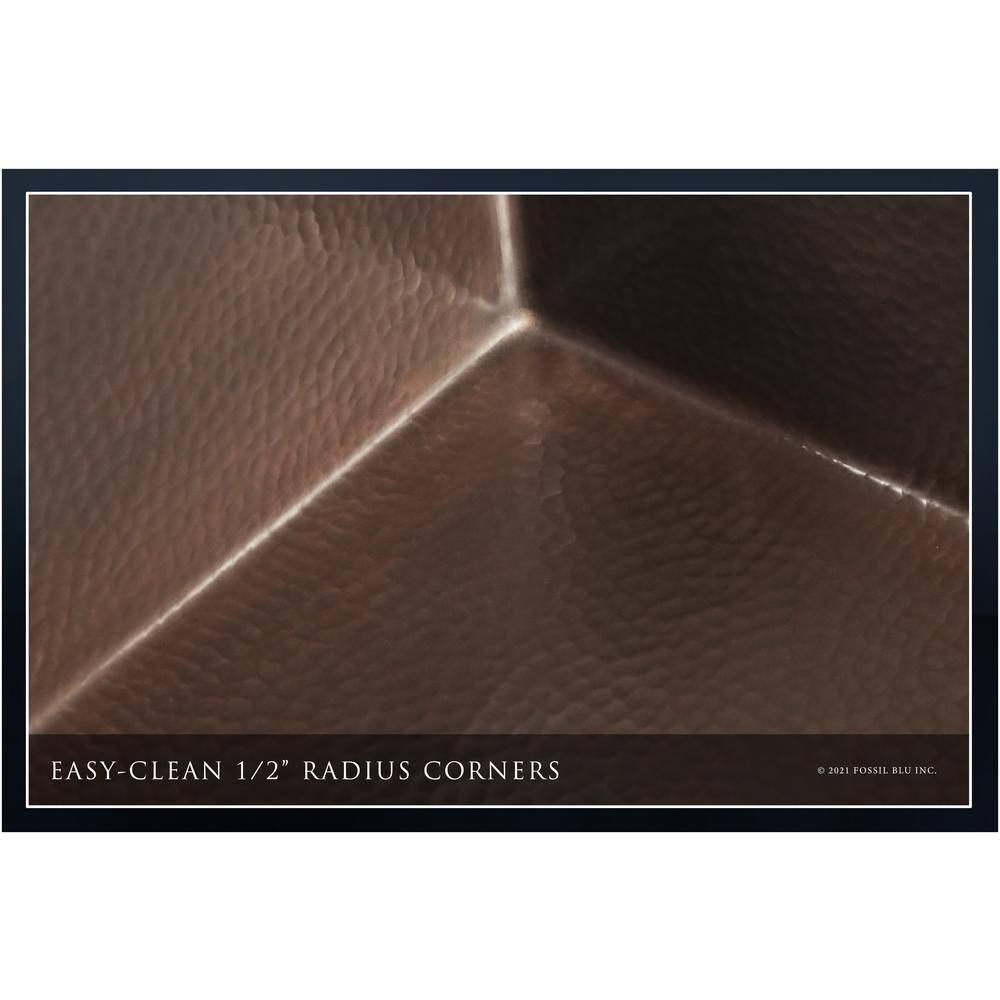 FSW1106 LUXURY 30-INCH HEAVY 12-GAUGE DARK PATINA COPPER FARMHOUSE SINK, INCLUDES ACCS, FLAT FRONT