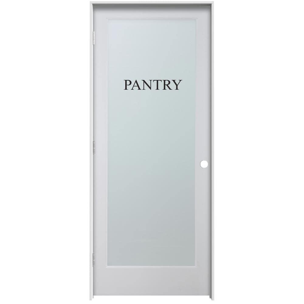 81.75'' Solid Wood Glass Prehung Door