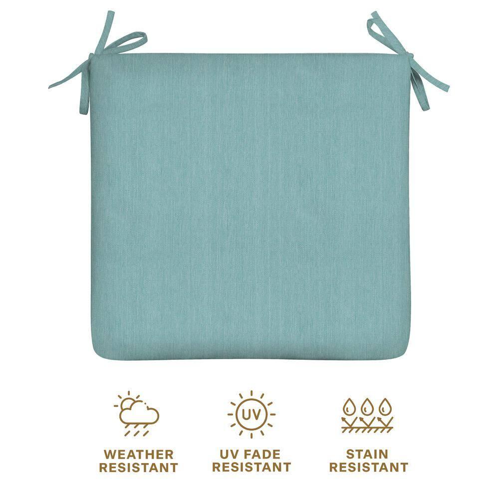 Honeycomb Outdoor Universal Seat Cushion (2-Pack) - Textured Solid Coastal Blue