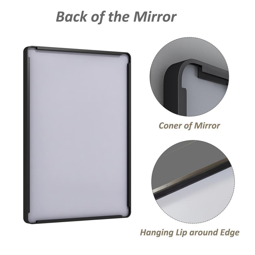 LOAAO 36X36 Inch Black Metal Framed Bathroom Mirror for Wall, Matte Black Bathroom Vanity Mirror Farmhouse, Anti-Rust, Tempered Glass, Hangs Horizontally or Vertically