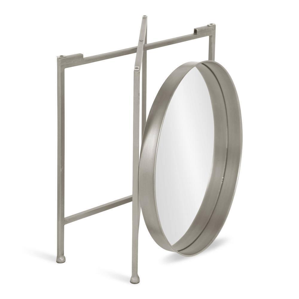 Kate and Laurel Celia Round Metal Side Table, 18.25x18.25x22, Silver