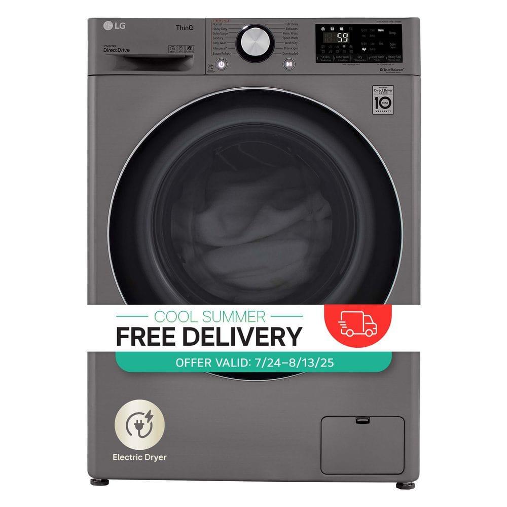 LG LG Smart Wi-Fi Enabled Compact Front Load All-In-One Washer/Dryer Combo with Built-In Intelligence, 2.4 cu. ft. WM3555HVA