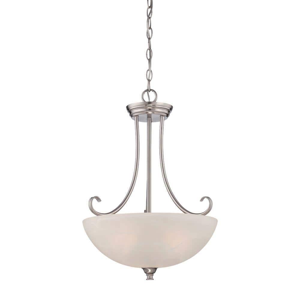 Designers Fountain Kendall Satin Platinum Inverted Pendant, 85131-SP