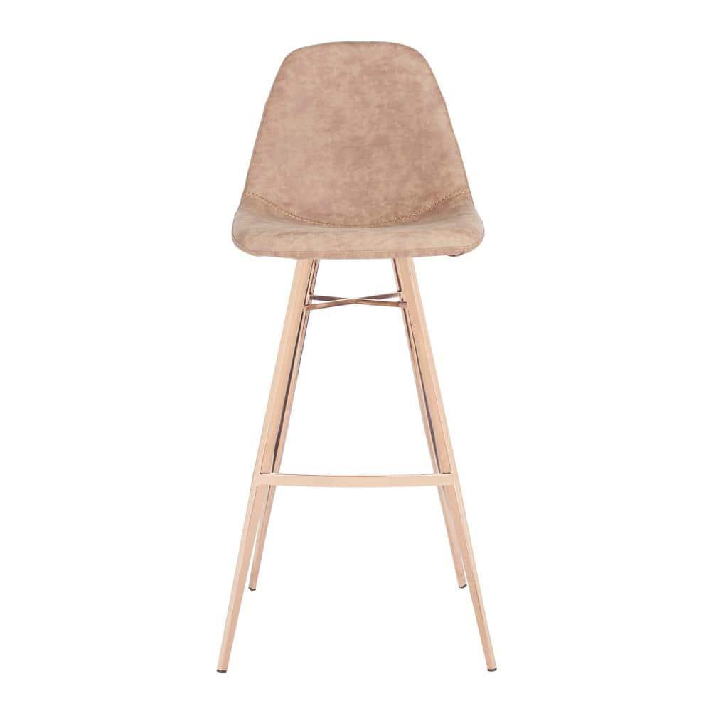 Mathison Bar Stool  - FOX3011 - Brown/Copper - Safavieh Couture