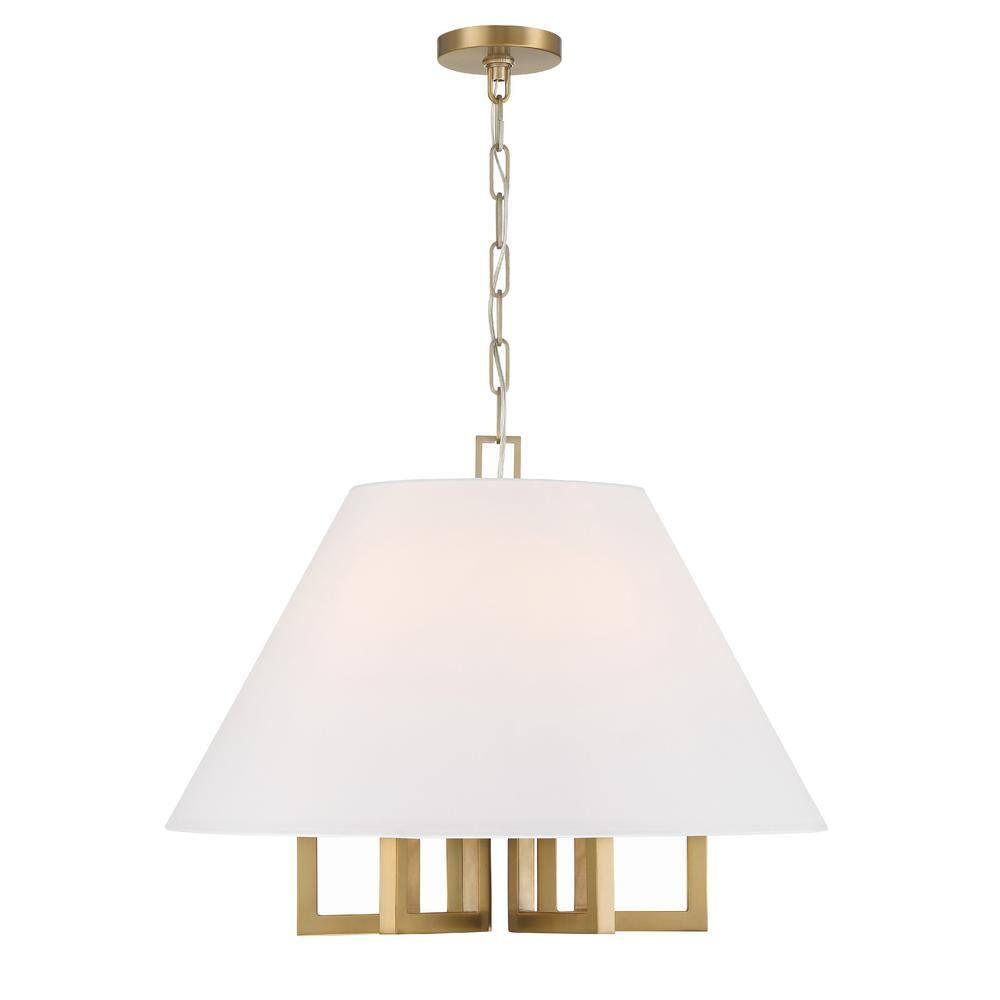 Crystorama Lighting Westwood 6 - Light Chandelier in  Vibrant Gold
