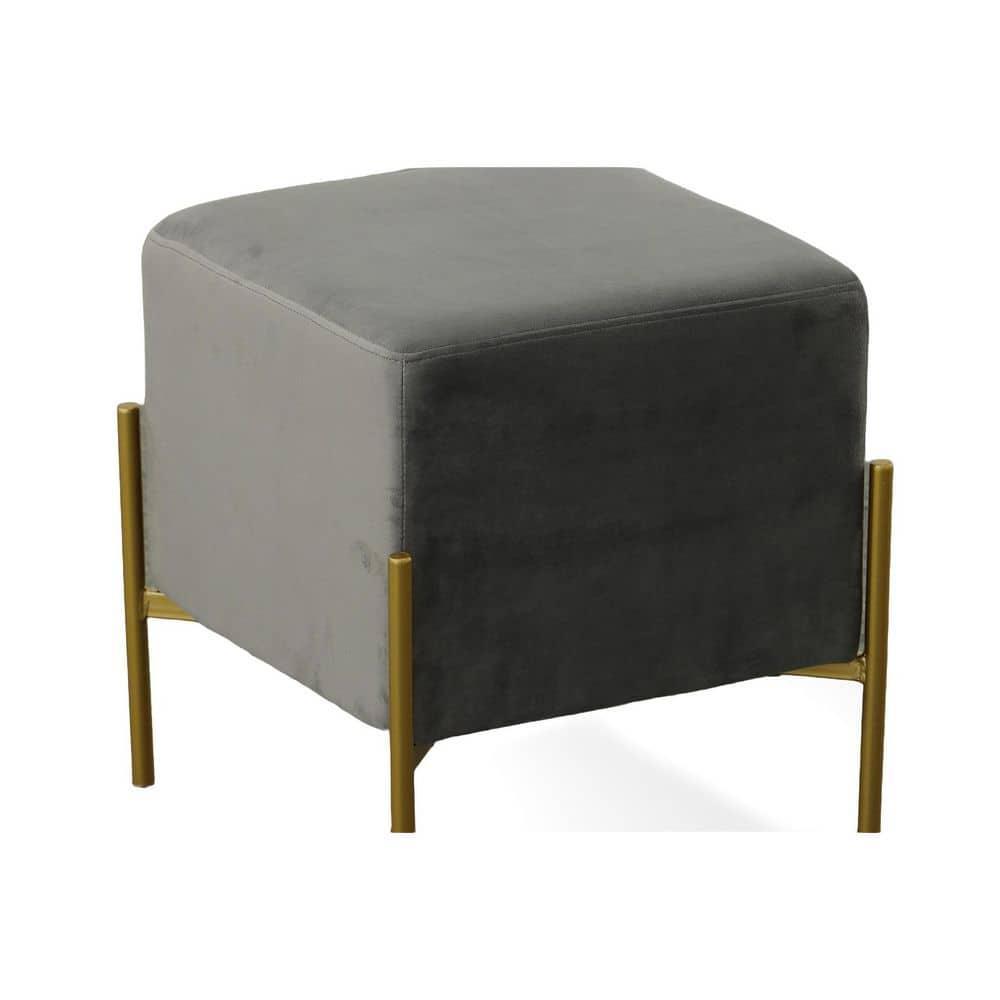 Carolina Classics Adadon Upholstered Accent Stool/Footrest in Gray