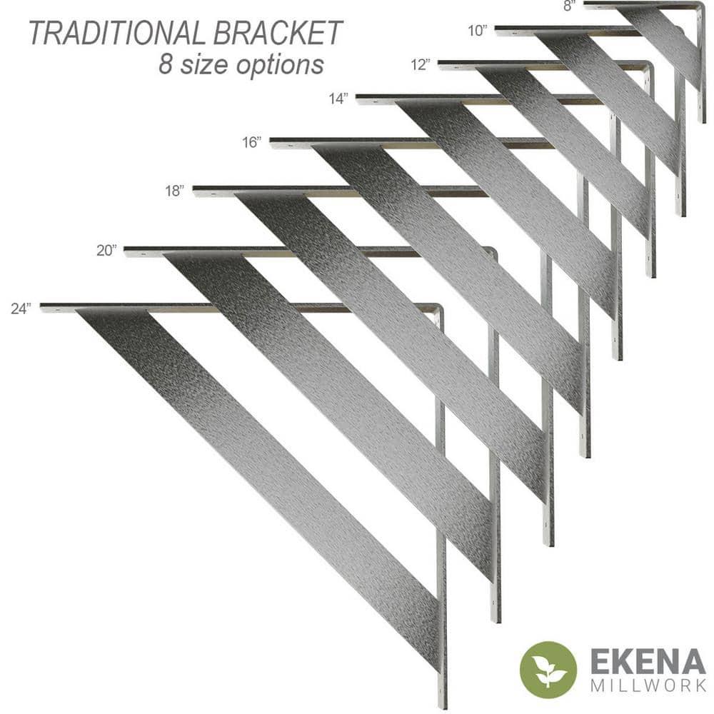 Ekena Millwork Traditional H 2'' W D Metal Bracket / Corbel