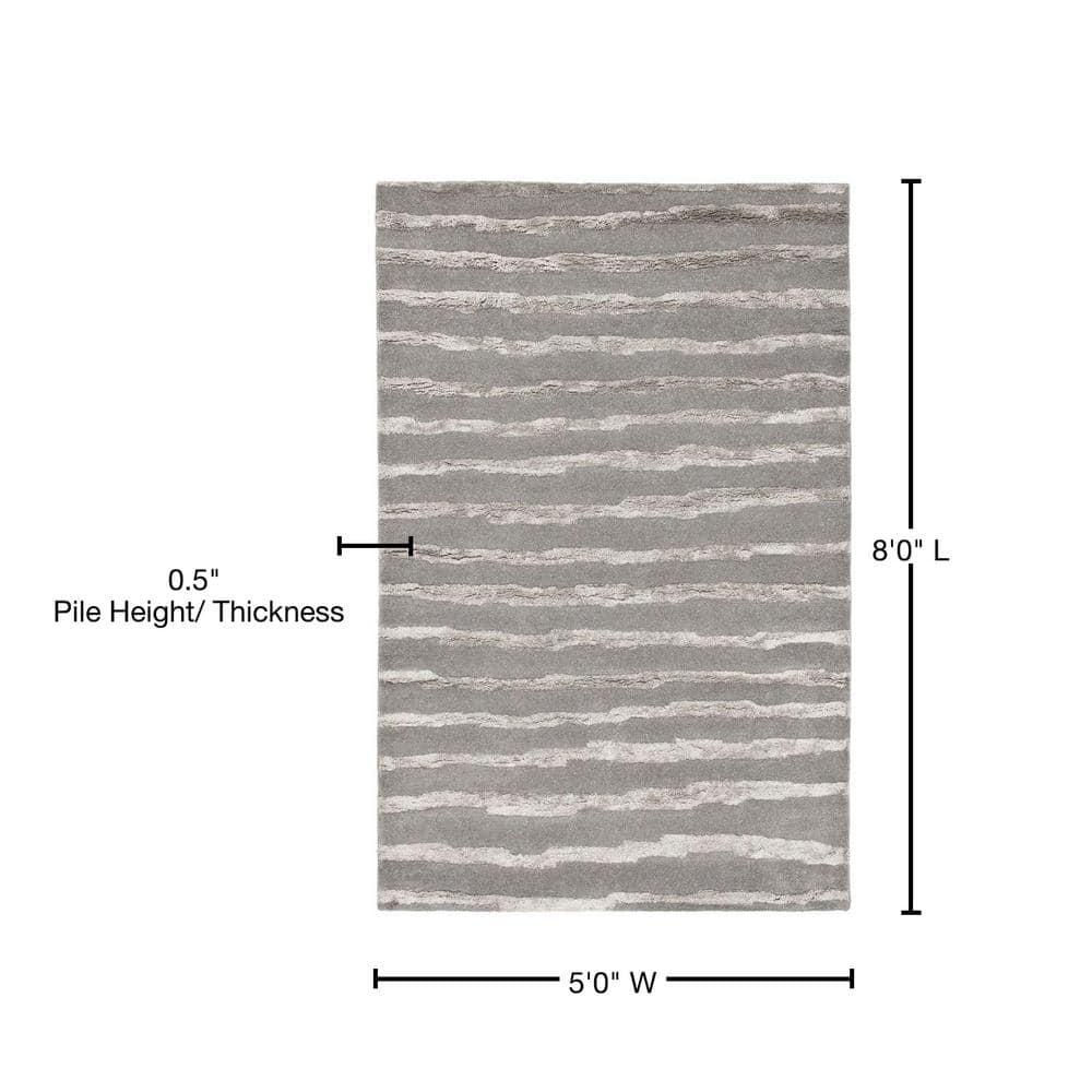 Soho SOH519 Hand Tufted Indoor Area Rug - Grey - 5'x8' - Safavieh