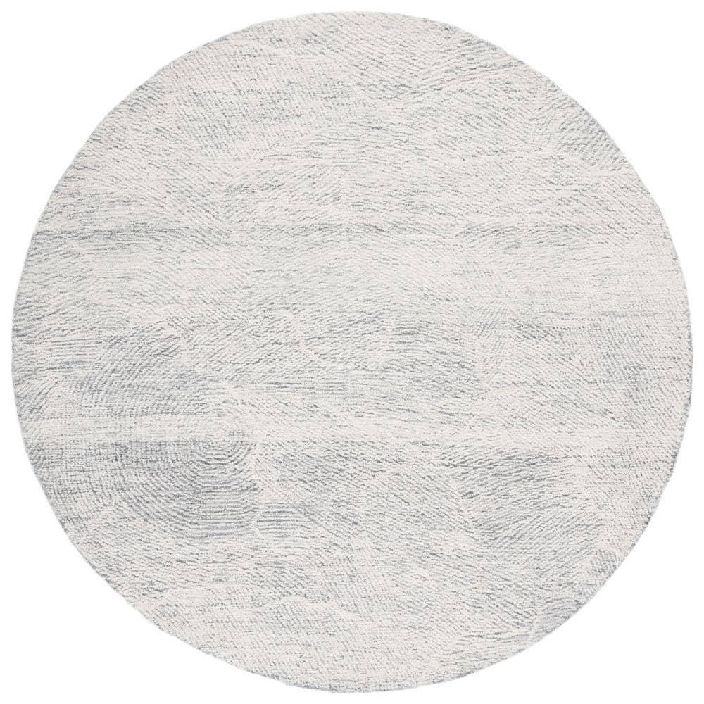 Adirondack ADR113 Machine Made Indoor Area Rug - Ivory/Silver - 4' Round - Safavieh