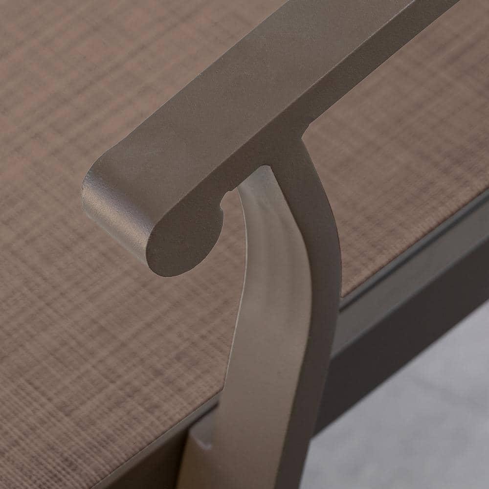 Crestlive Products Tumbonas Ajustables de Aluminio para Patio Exterior (Juego de 2) con Brazos - Ver Imagen Marrón