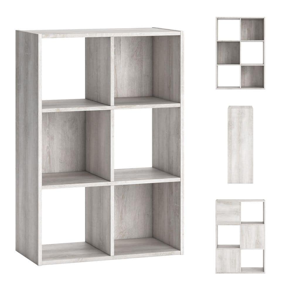 35.43" Paxberry 6 Cube Organizer Whitewash - Signature Design by Ashley