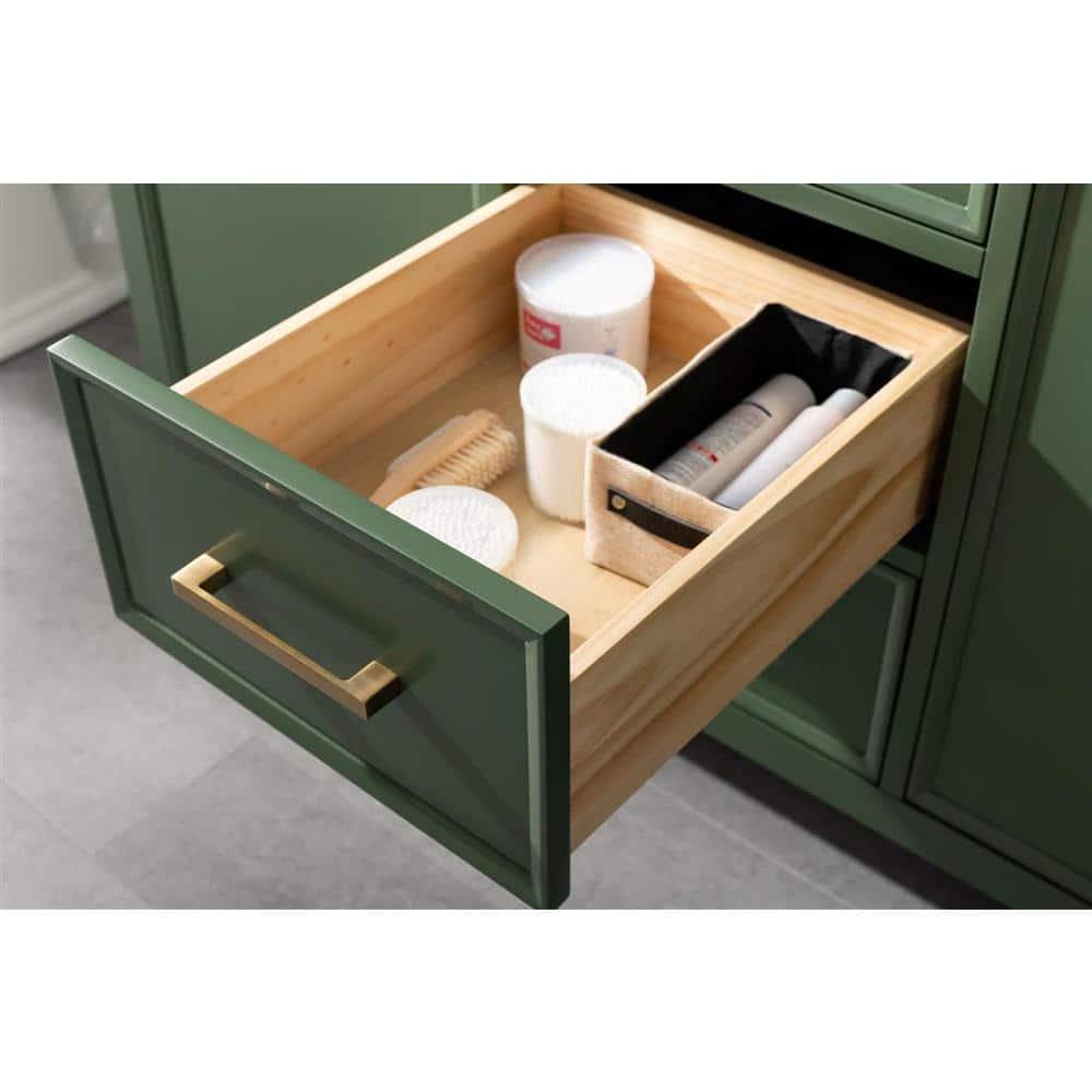 Legion Furniture 54" MDF/Veneer Wood Double Sink Vanity Cabinet - Vogue Green
