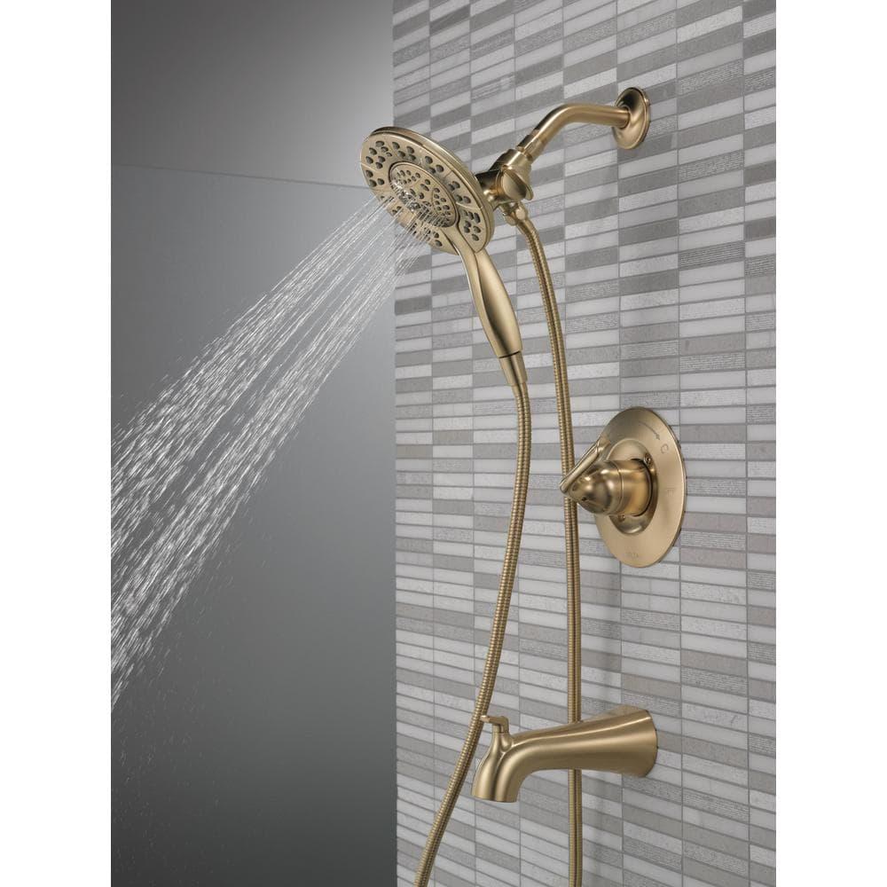 Delta Arvo Single-Function Tub Shower Faucet Set, Shower Trim Kit with In2ition Shower Head and Valve 144840-CZ-I