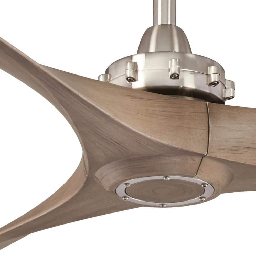 60" Minka Aire Modern Farmhouse Indoor Ceiling Fan with Remote Control Brushed Nickel for Living Room Kitchen Bedroom Family Home