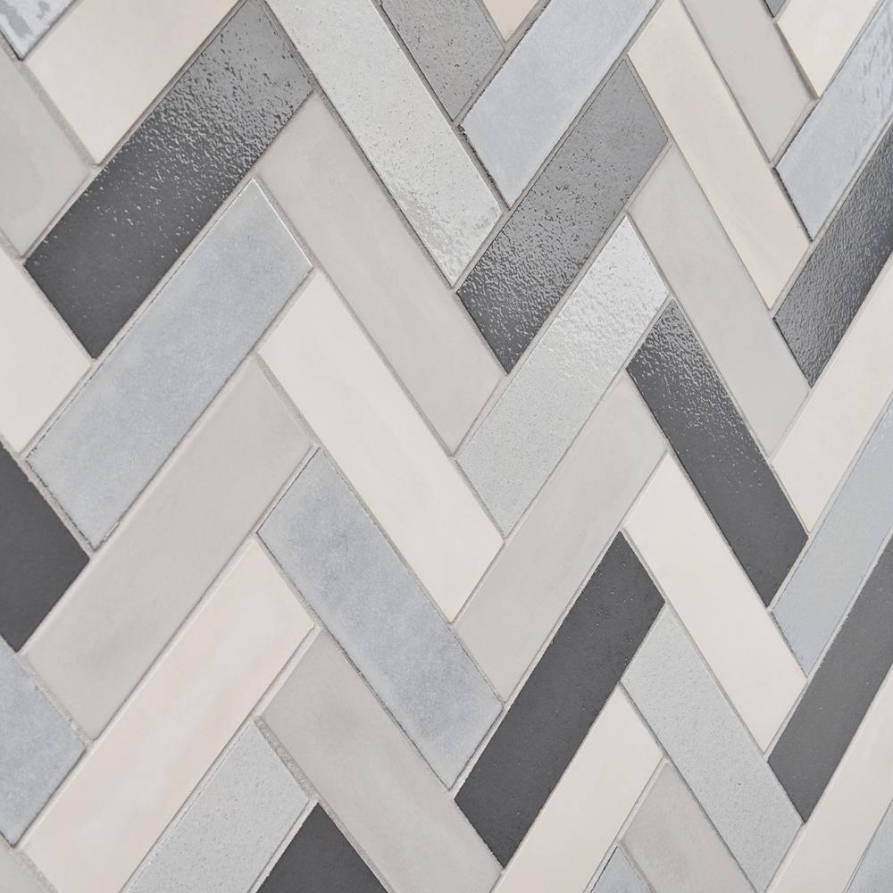 Groovy Blend 2" x 8" Glossy Lava Stone Subway Wall Tile (3.88 Sq. Ft. / Case)