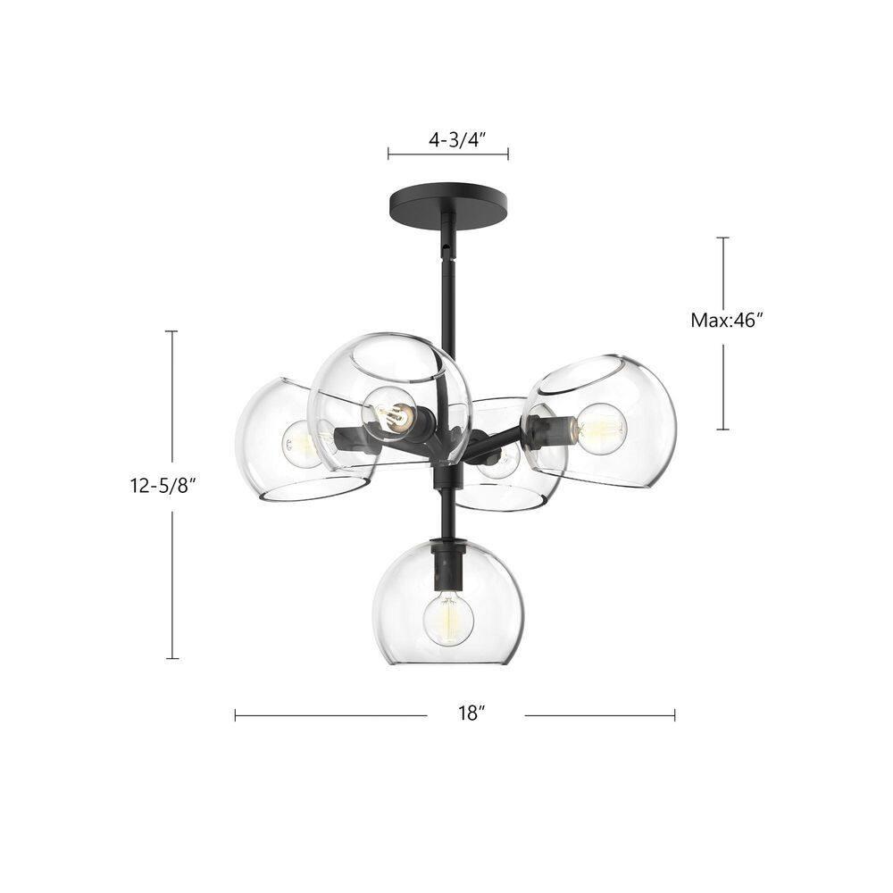 Willow 5 Light Metal Sputnik Chandelier